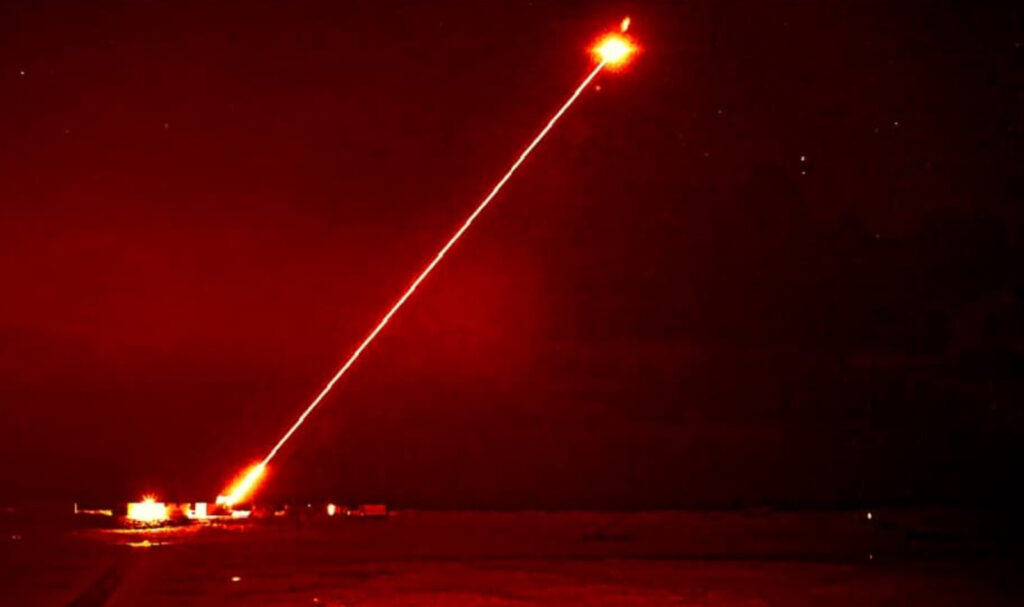 Dragon fire laser in use